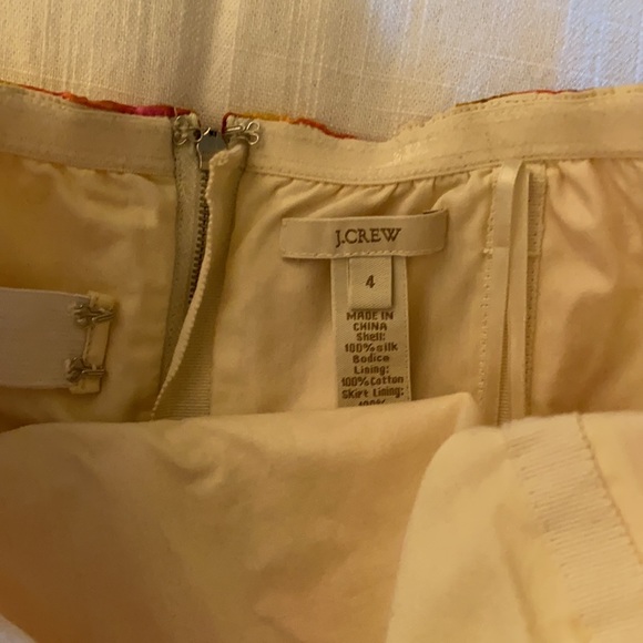 JCrew colorful silk strapless dress. - Picture 2 of 3